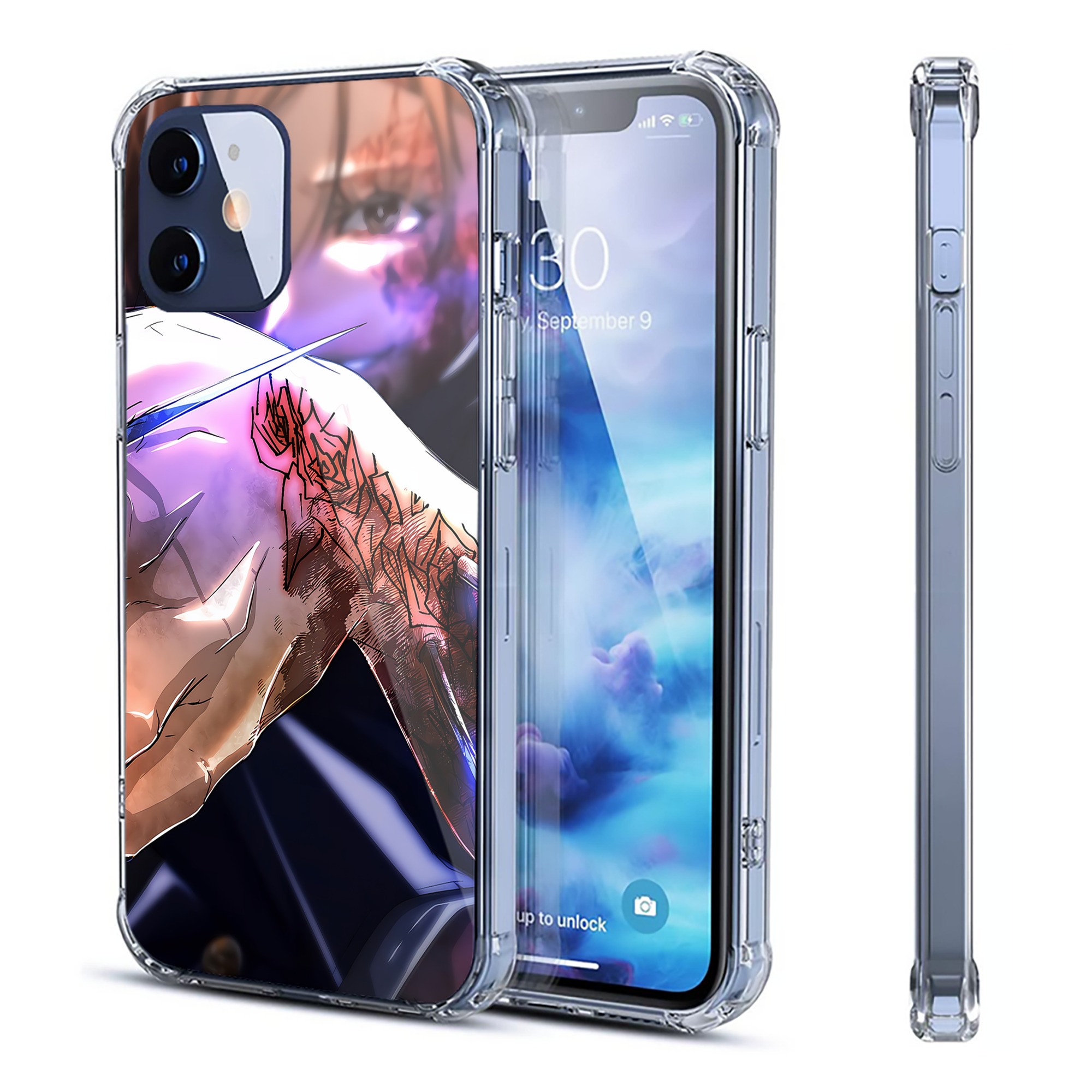 （画像用） 呪術廻戦 Jujutsu Kaisen 【iPhone 12シリーズ対応】透明スマホケース（クリアソフトケース）